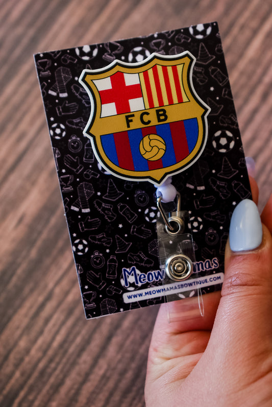 F.C Barcelona badge reel