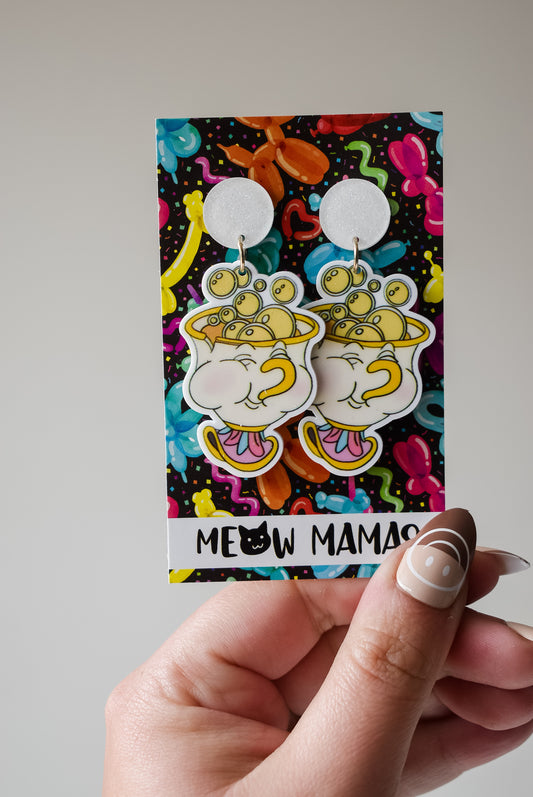 Chip dangle earrings