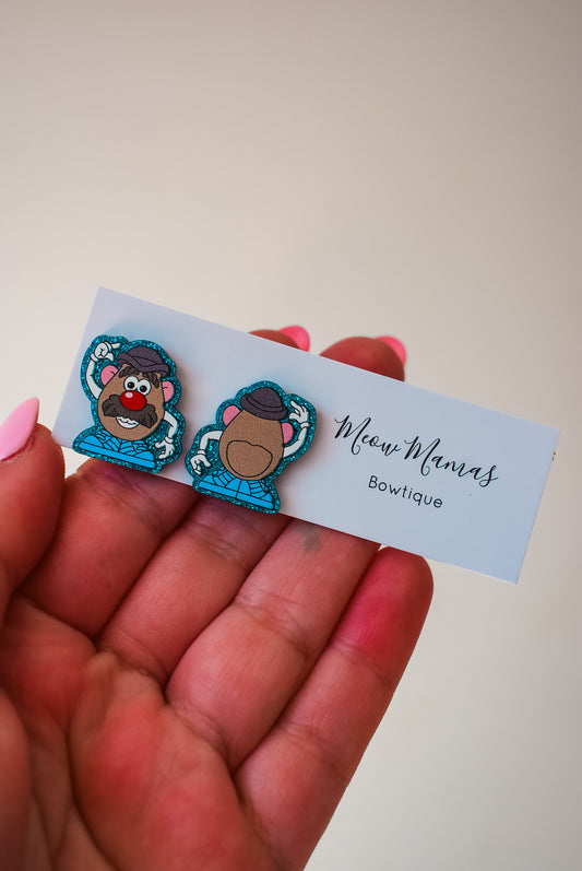Handsome spud stud earrings