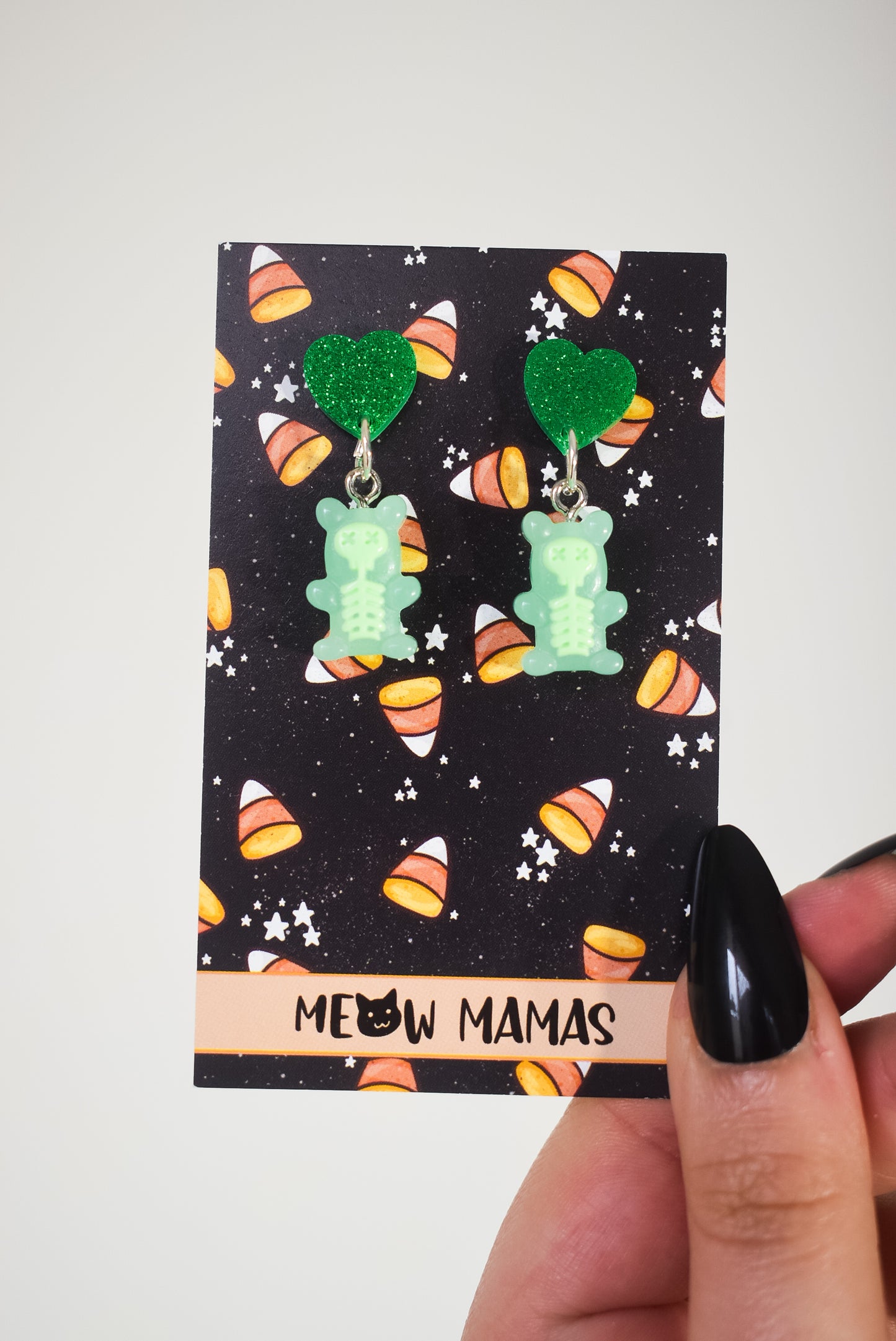 Spooky Gummy Bear dangle earrings