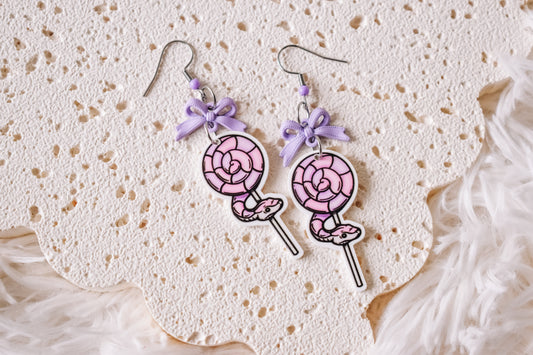 Candy snake earrings