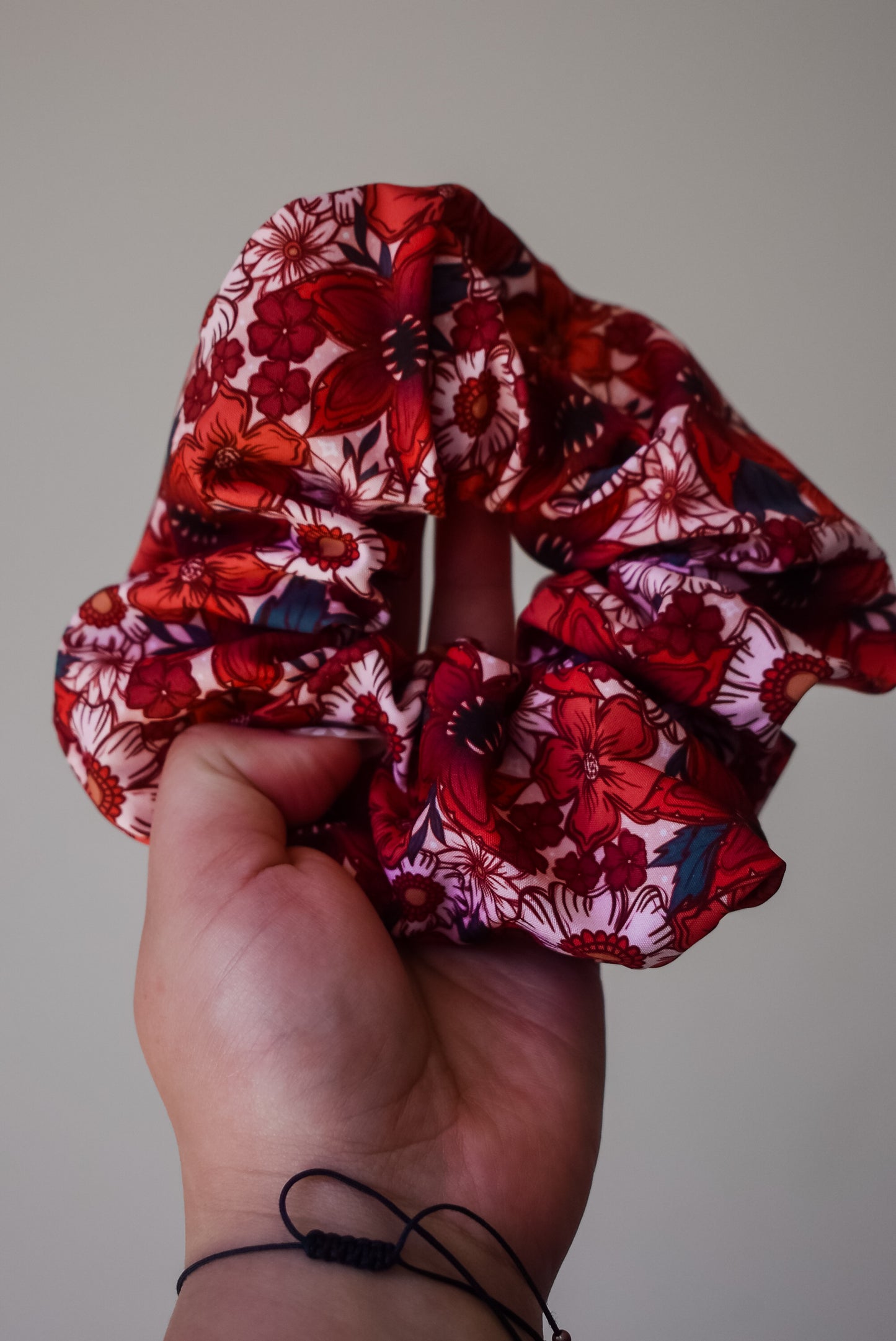 Floral Demogorgon scrunchie
