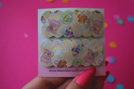Baby muppet squiggle snap clip set