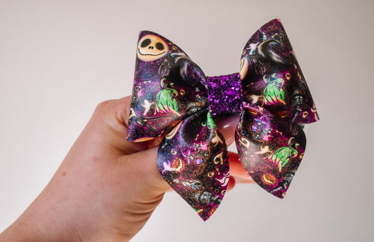 Neon Halloweentown sailor bow