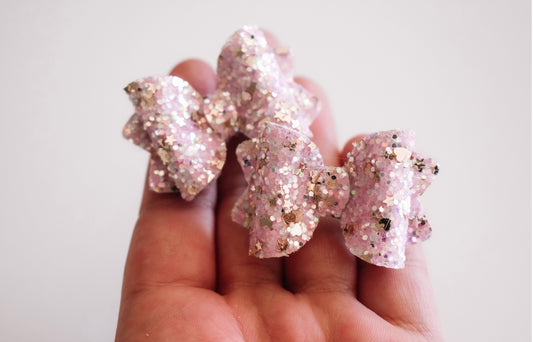 Fairy dust Teeny Tiny pigtail set PINK