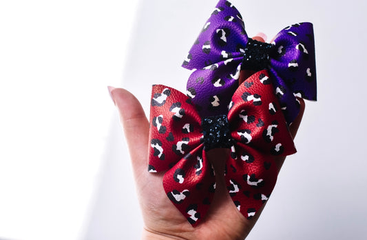 Rockabilly leopard sailor bow