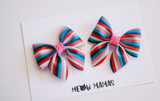 Stripe mini sailor bow