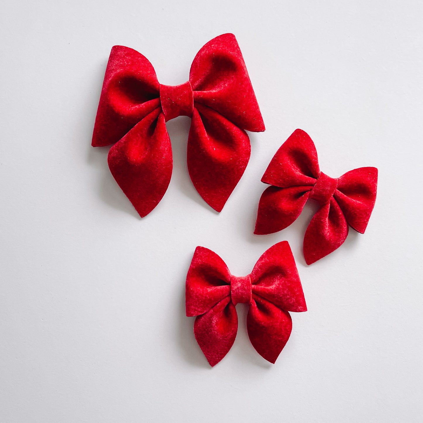 Large Red velvet sailor bow