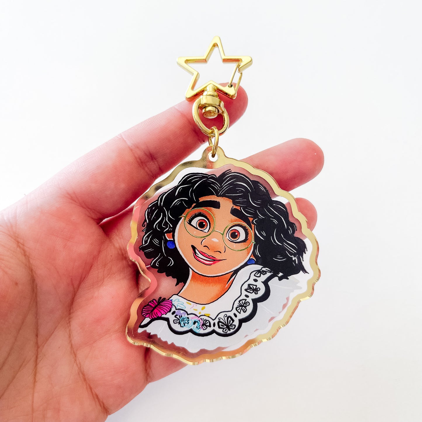 Mirabel golden acrylic keychain