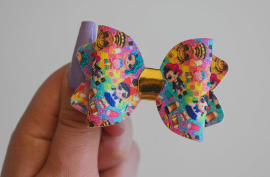 Rainbow LOL  petite singular bow