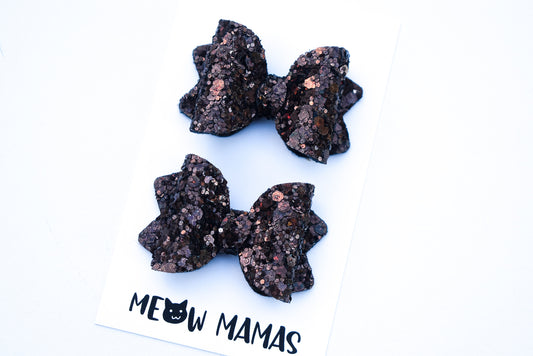 Dark chocolate Teeny Tiny pigtail set