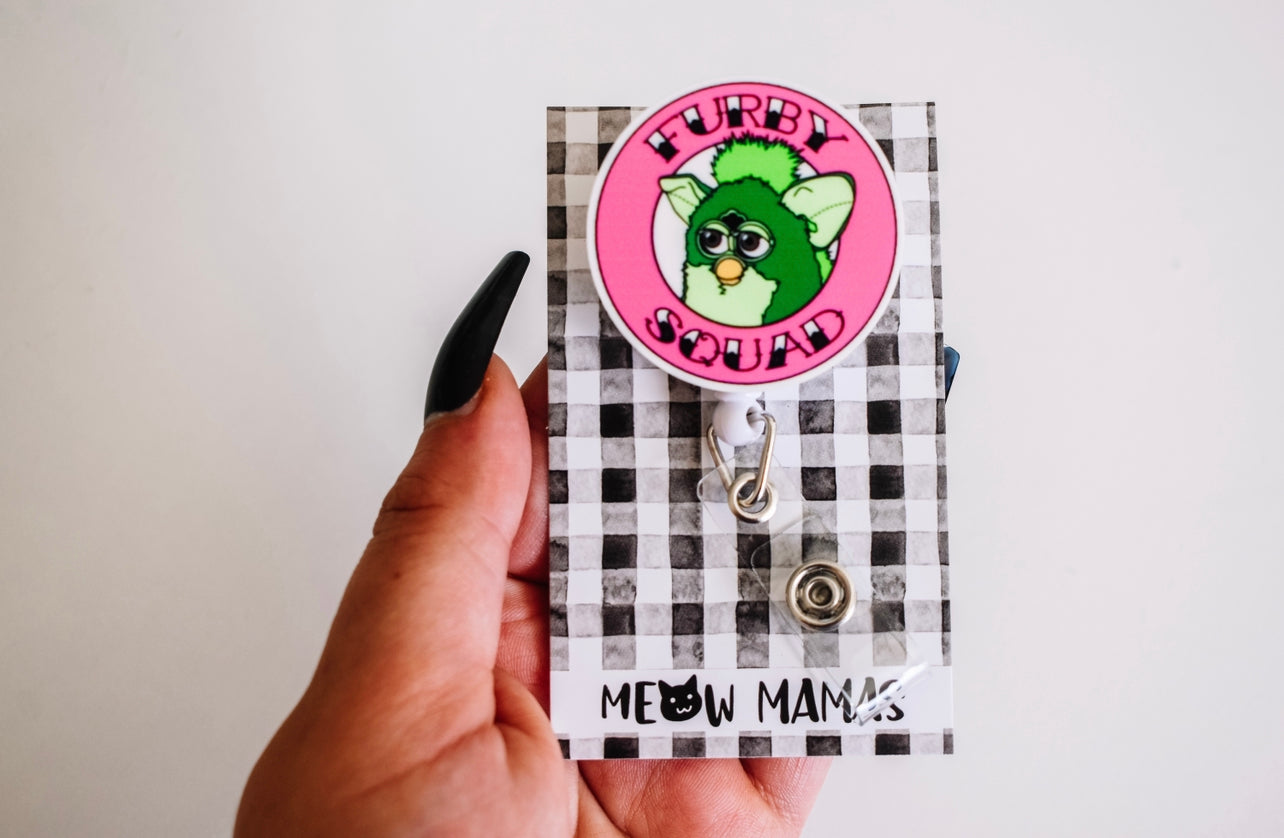 Furby Badge reel