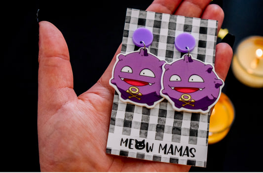 Koffing dangle earrings