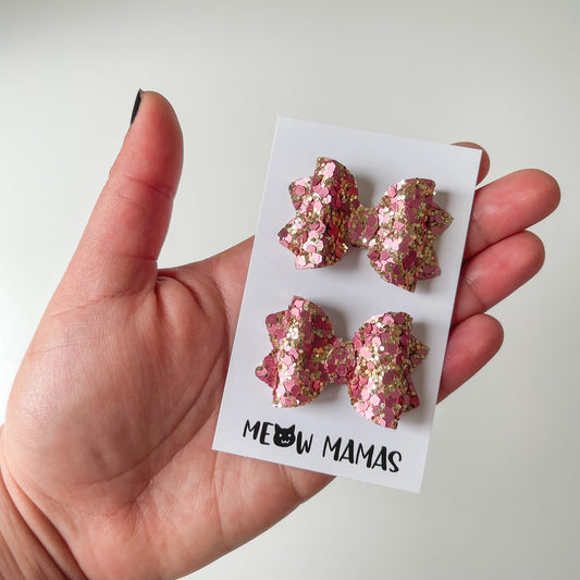 Pink moscato Teeny Tiny pigtail set