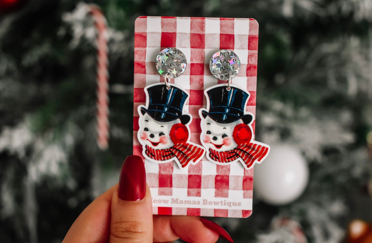 Vintage frosty the snowman dangles
